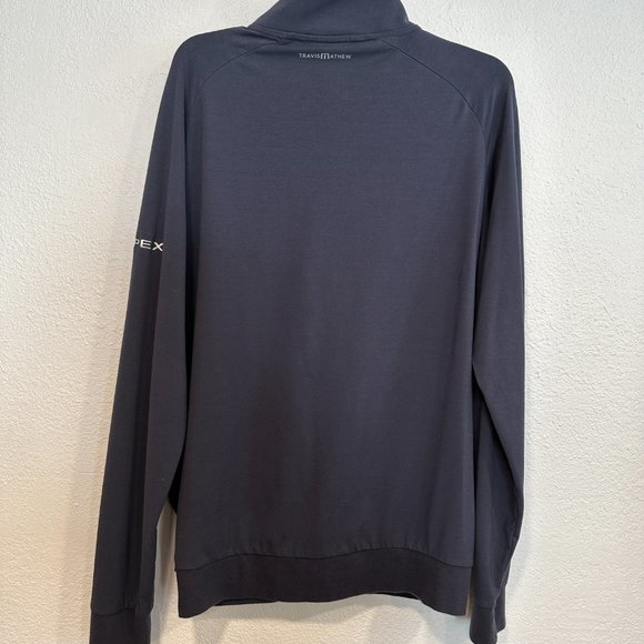 Travis Mathew APEX 1/4 Zip Activewear Stretch Top Long Sleeves Slate Blue Sz Med - Picture 2 of 10